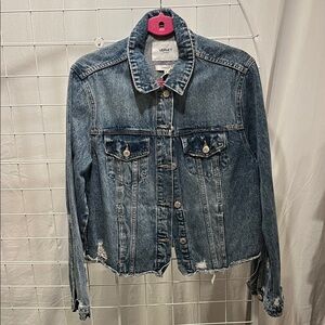 Vervet Los Angeles. Distressed 4 pocket Jacket. NWT Size L Classic Fit